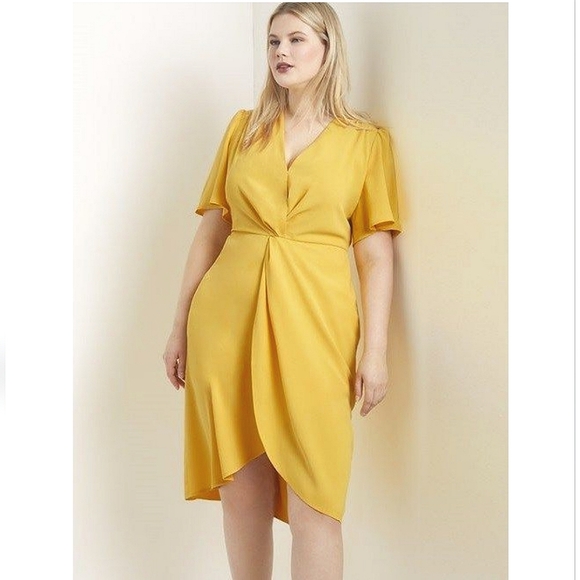 Eloquii Yellow Cocktail Dress size 22 - Picture 1 of 7
